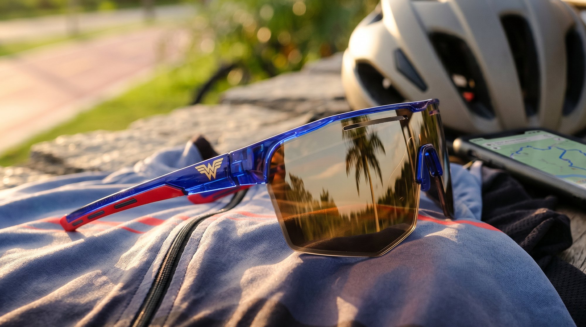 Óculos JF Sun Wonder Woman com capacete e equipamentos